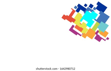 Fondo de negocio vectorial con cuadrados de color. Adecuado para diseño de portada, diseño de libro, afiche, volante, fondos de sitio web o publicidad.