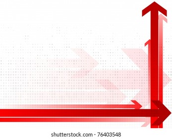 Vector of business background with red arrows