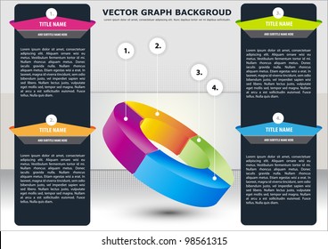 Vector business background sectional chart to describe