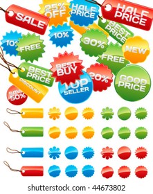 Vector business badges mega-pack. You can use it for your online shop, business website, blog, artwork. You can edit any button as you like.