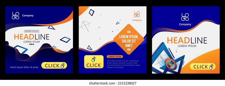 Vector business banner design template. Banner layout