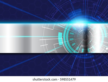 Vector business banner poster template technology theme