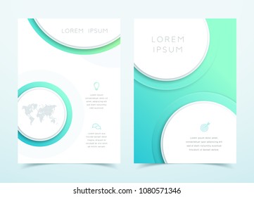 Vector Business Blue 3d Page Template Design