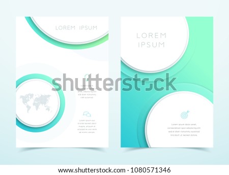 Vector Business Blue 3d Page Template Design