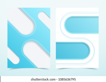 Vector Business Blue Page Template Layout