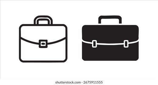 Ícone de maleta comercial vetorial simbolizando ferramentas corporativas, de trabalho e de negócios.