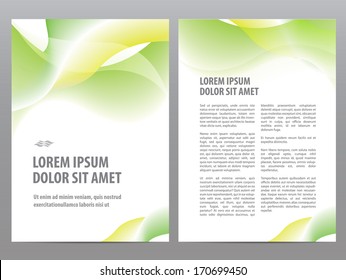Vector business brochure blank design, flyer or cover print template