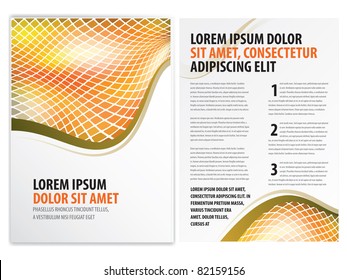 folleto de trabajo vectorial (folleto), plantilla de volante