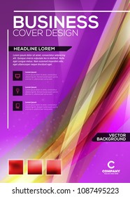 Vector business brochure cover design template. Abstract background. Vector illustration