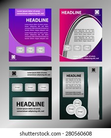 Vector business brochure cover design collection 