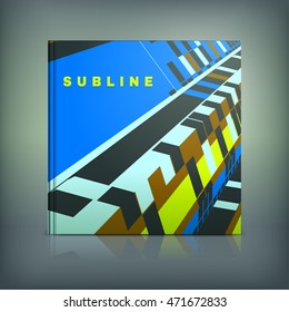Vector business brochure cover template. Modern background for poster, print, flyer, book, booklet, brochure and leaflet design.