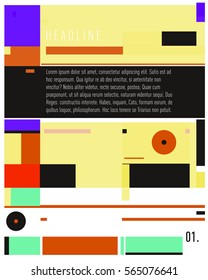Vector business brochure design. Annual report vector illustration template. Corporate business catalogue cover. Business presentation with geometric graphic elements.