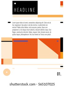 Vector  Business Brochure design. Annual report vector illustration template. Corporate business catalog and magazine cover. Business presentation with graphic elements.