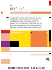 Vector  Business Brochure design. Annual report vector illustration template. Corporate business catalog and magazine cover. Business presentation with graphic elements.