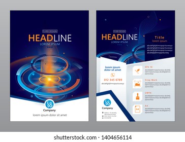 Vector business brochure design template. Corporate annual report. Flyer layout