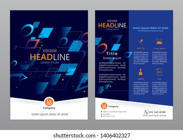 Vector business brochure design template. Corporate annual report. Flyer layout
