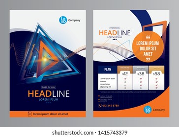 Vector business brochure design template. Corporate annual report. Flyer layout
