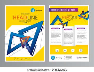 Vector business brochure design template. Corporate annual report. Flyer layout