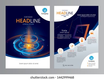 Vector business brochure design template. Corporate annual report. Flyer layout