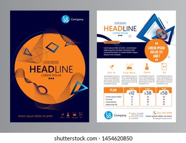 Vector business brochure design template. Corporate annual report. Flyer layout
