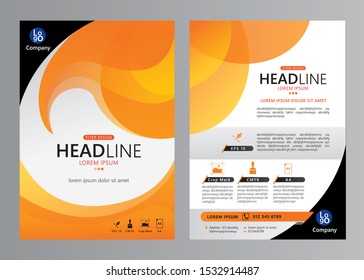 Vector business brochure design template. Corporate annual report. Flyer layout