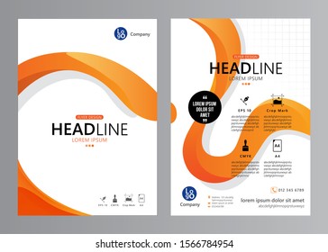 Vector business brochure design template. Corporate annual report. Flyer layout
