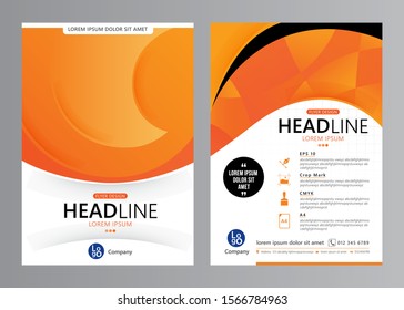 Vector business brochure design template. Corporate annual report. Flyer layout