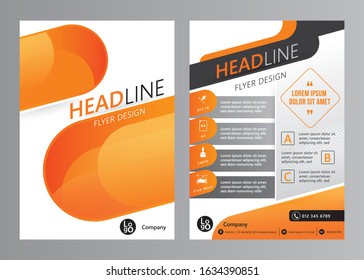Vector business brochure design template. Corporate annual report. Flyer layout