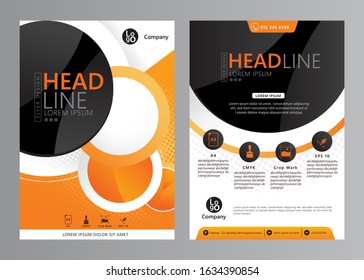 Vector business brochure design template. Corporate annual report. Flyer layout