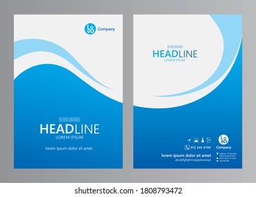 Vector business brochure design template. Corporate annual report. Flyer layout