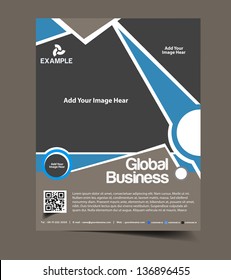 Vector business brochure, flyer, magazine cover & poster template