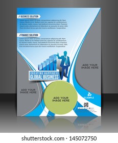 Vector business brochure, flyer, magazine cover & poster template.