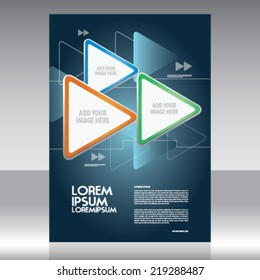 Vector business brochure, flyer, magazine cover & poster template 
