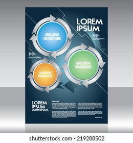 Vector business brochure, flyer, magazine cover & poster template 