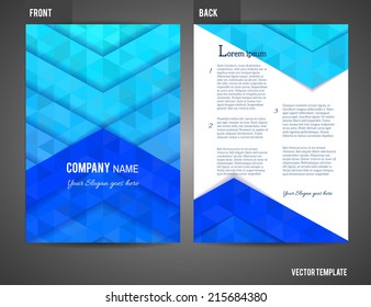 Vector business brochure, flyer template 