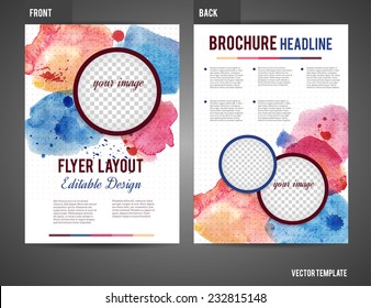 Vector business brochure, flyer template 