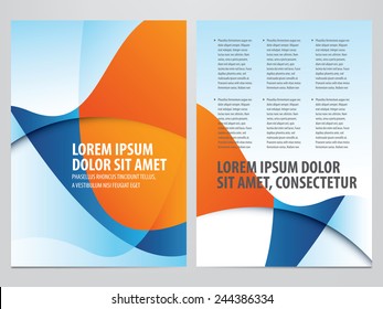 folheto comercial vetorial, modelo de folheto