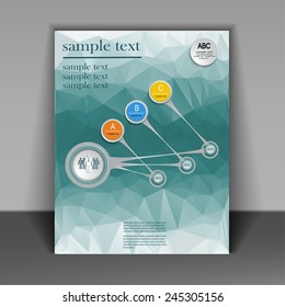 vector business brochure, flyer template