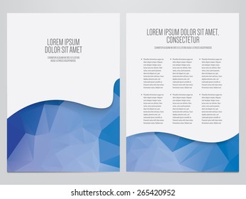 vector business brochure, flyer template, modern polygonal design