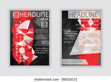 Vector business brochure flyer template or corporate banner design in A4 size. Modern abstract 