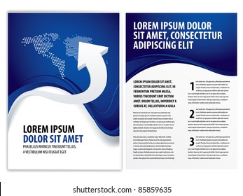 vector business brochure, flyer template