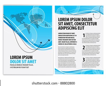 vector business brochure, flyer template