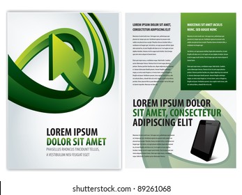 vector business brochure, flyer template