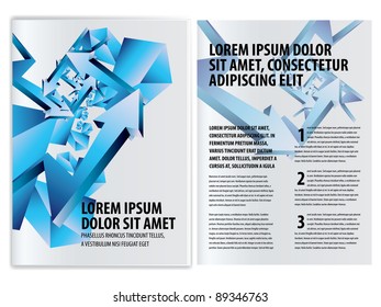 vector business brochure, flyer template