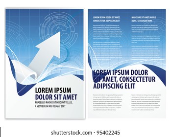 vector business brochure, flyer template