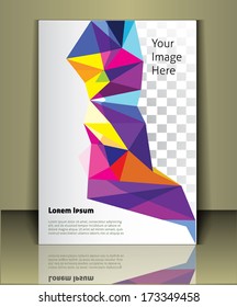 Vector  business brochure or magazine cover  template