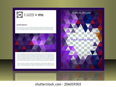 Vector  business brochure or magazine cover  template