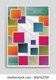 Vector  business brochure or magazine cover  template