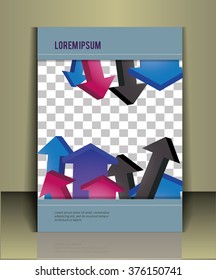 Vector  business brochure or magazine cover  template