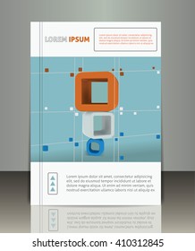Vector  business brochure or magazine cover  template